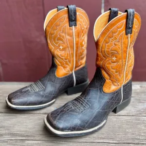 Ariat Quickdraw Women’s Leather Brown Orange Western Cowboy Cowgirl Boots Sz 5
