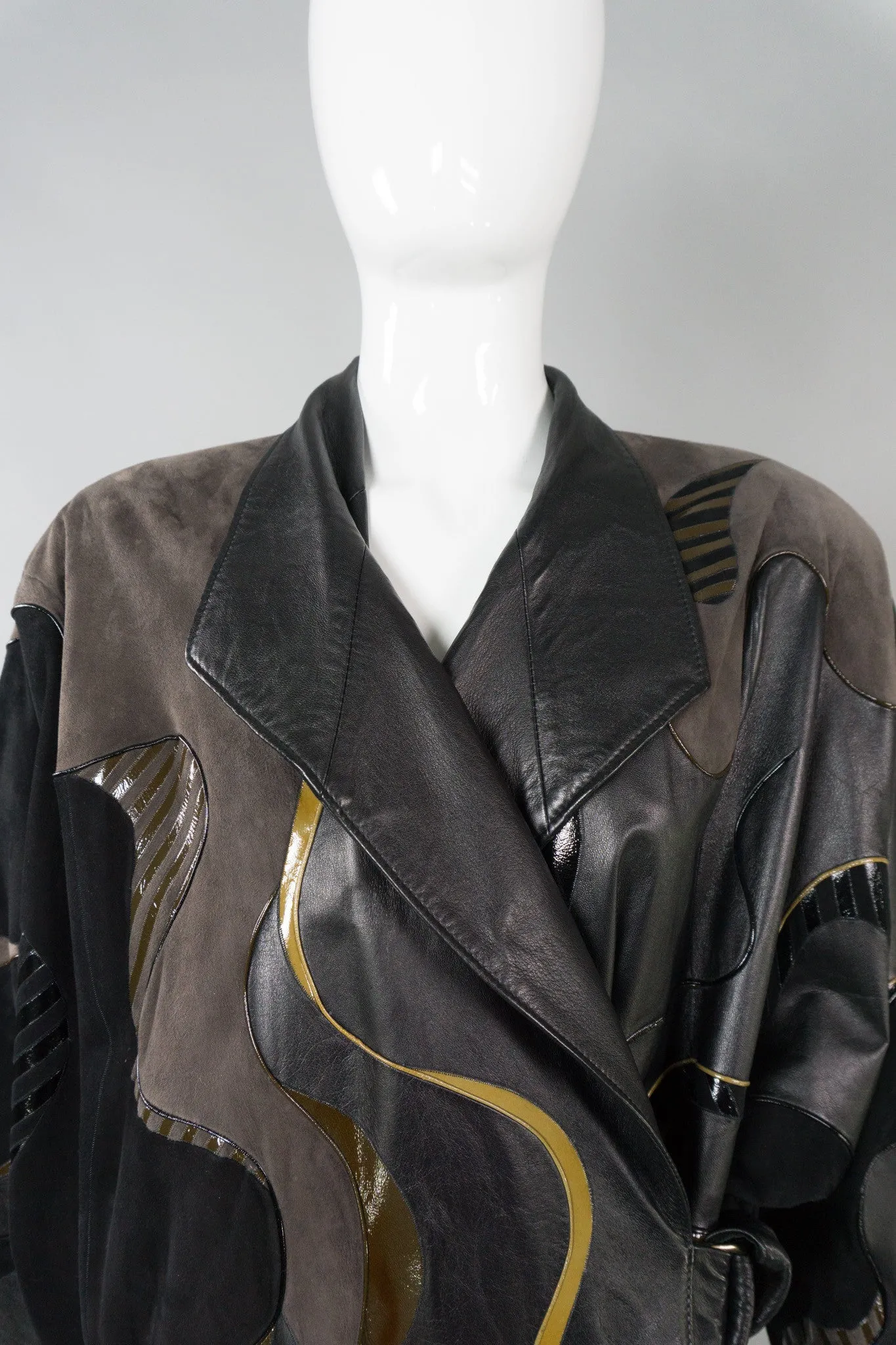 Leather Wrap Coat
