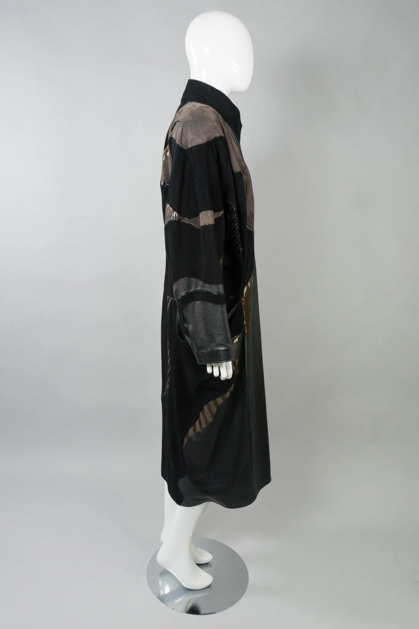 Leather Wrap Coat