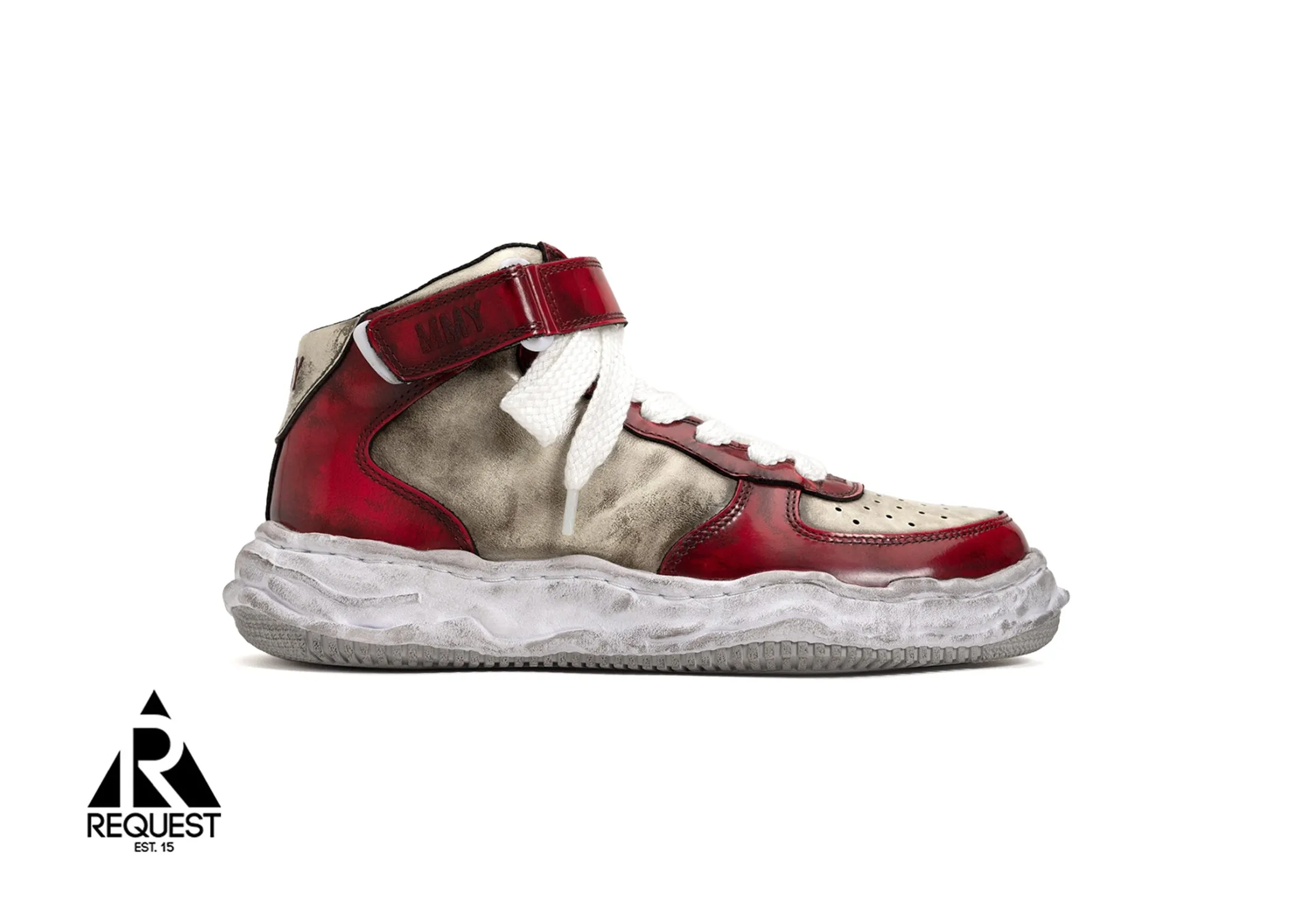 Wayne Leather High Top "Patent Red White"